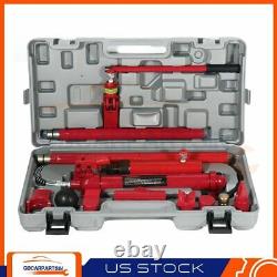 10 Ton Porta Power Hydraulic Jack Air Pump Lift Ram Repair Tool Kit Auto Body