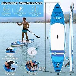 11 FT Inflatable Stand Up Paddle Board SUP with Electric Pump Repair Kit Pack US