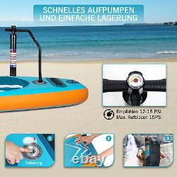 11' Inflatable Stand Up Paddle Board SUP withKayak Seat Pump Repair Kit Backpack