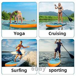 11' Inflatable Stand Up Paddle Board SUP withKayak Seat Pump Repair Kit Backpack