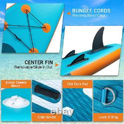 11Ft Inflatable Stand up Paddleboard SUP with Kayak Seat Repair Kit Pump 6.5''T