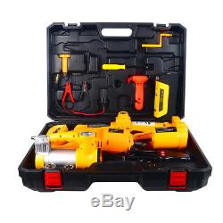 12V Electric Hydraulic Jack Tire Inflator Pump Impact Wrench Car Repair Tool Kit