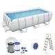 13in1 Swimming Pool Bestway 412cm X 201cm X 122cm Above Ground Rectangle + Pump