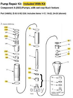 A-Side for  E-30 and R2 E-30 Graco Pump Repair Kit ISO 246964 Wet Cup Kit 