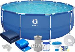 16in1 Best SWIMMING POOL 366cm 12FT Garden Round Frame Ground Pool + PUMP SET