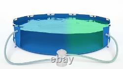 16in1 Best SWIMMING POOL 366cm 12FT Garden Round Frame Ground Pool + PUMP SET