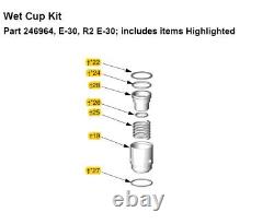 246964 Wet Cup Kit, Graco Pump Repair Kit ISO (A-Side) for E-30 and R2 E-30