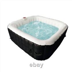 6 Person Portable Inflatable Hot Tub Jet Spa Included Pump and Cover 73x73x26in