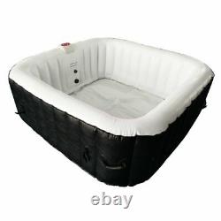 6 Person Portable Inflatable Hot Tub Jet Spa Included Pump and Cover 73x73x26in