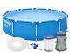 6in1 Garden Swimming Pool 305 Cm 10ft Round Frame Above Ground Pool + Pump Set