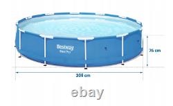 6in1 GARDEN SWIMMING POOL 305 cm 10FT Round Frame Above Ground Pool + PUMP SET