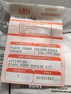 ARO Diaphragm Pump Repair Kit 637140-D2 New- Unopened Pkg