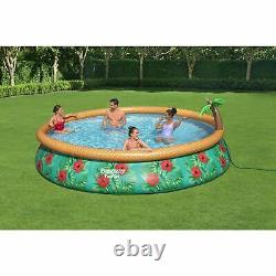 Bestway Paradise Palms 15 x 33 Fast Set Inflatable Ring Pump Above Ground Pool