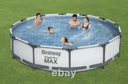 Bestway Steel Pro Max Above Ground 12 ft x 30 inch Frame Swimming Pool with Pump