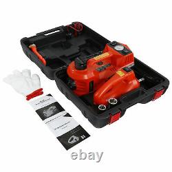 Car Tire Repair Kit 5T Electric Floor Jack Lift Tire Inflator Pump Impact Wrench