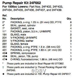 GRACO 24F662, 4 Ball Pump Repair Kit, Pump Seals and Throat Packings NOS