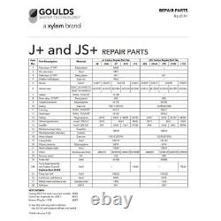 Goulds J7SKIT Repair Rebuild Kit for Goulds J7S Shallow Water Well Jet Pump