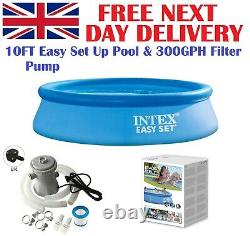 Intex 28120 10FT Easy Set Up Swimming Pool + 300GPH Pump + All You Need UK Stock