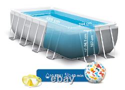 Large SWIMMING POOL Intex 400 x 200 x 122cm Garden Ground Pool +Ladder PUMP GIFT