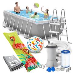 Large SWIMMING POOL Intex 400 x 200 x 122cm Garden Ground Pool +Ladder PUMP GIFT