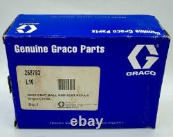 NEW OEM GRACO 258783 L16 Ball And Seat Repair Kit For Z-SERIES PUMP SHIPS FREE