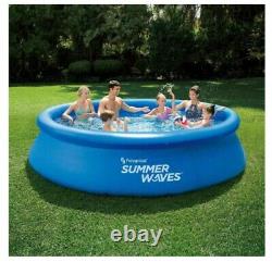 New Summer Waves 10x30 Quick Set Inflatable Swimming Pool With Filter Pump
