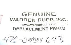 New Warren Rupp 476-040-643 Pump Repair Kit 476040643