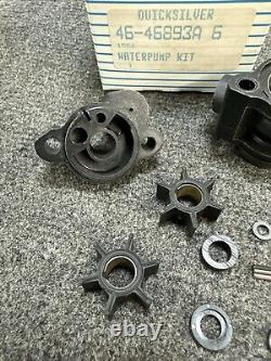 OEM NEW QUICKSILVER MERCURY WATER PUMP Repair KIT 46-46893A6 With 2 Impellers