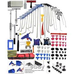 PRO 27pcs Hail Removal Dent Puller Rods Paintless Repair Kit Tool Bag Pump Wedge