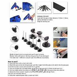 PRO 27pcs Hail Removal Dent Puller Rods Paintless Repair Kit Tool Bag Pump Wedge
