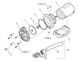 Polaris PB4-60 New Style Booster Pump Seal, Impeller, Bracket O Ring Repair Kit
