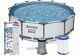Round Frame Swimming Pool 366 X 100 12ft Garden Above Ground Pool With Pump Set