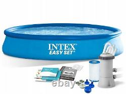 SWIMMING POOL INTEX 457cm 15ft Garden Round Above Ground Pool + PUMP SET