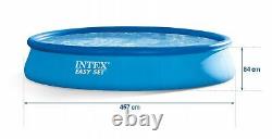 SWIMMING POOL INTEX 457cm 15ft Garden Round Above Ground Pool + PUMP SET