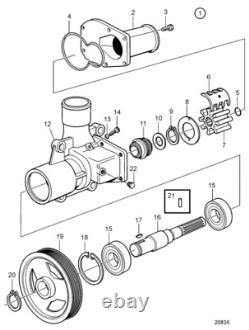 Sea water pump repair kit for Volvo Penta D4 pump 3584062 with 3583609 3588475