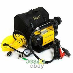 T-MAX 12V Compressor HEAVY DUTY Portable 4x4 Tyre Air Pump + Tyre Repair Kit