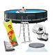 Ultra Black Swimming Pool Intex 488cm 16 Ft Garden Ground Pool + Pump Lader Gift