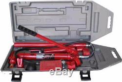 10 Ton Porta Puissance Hydraulique Jack Air Pump Lift Ram Repair Tool Kit Carrosserie