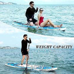 11 Ft Gonflable Stand Up Paddle Board Sup Avec Kit De Réparation De Pompe Électrique 24