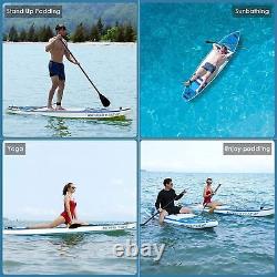 11 Ft Gonflable Stand Up Paddle Board Sup Avec Kit De Réparation De Pompe Électrique 25