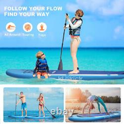 11ft Gonflable Stand Up Paddle Board Sup Surfboard Kit Complet Avec Pompe Électrique