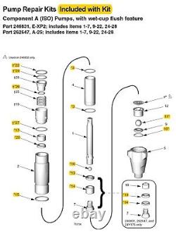 15c851 Kit De Réparation De Pompe Graco Iso (a-side) Pour A-25 Et E-xp2 Avec Tasse Humide