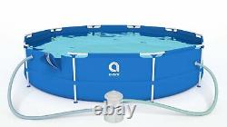 16in1 Meilleure Piscine 305cm 10ft Garden Round Frame Ground Pool + Pump Set