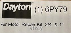 Dayton (1) 6py79 Air Motor Pump Kit De Réparation Pour 3/4 Et 1 Nouveau Scellé Complet