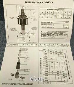 Kit De Réparation De Pompe Hydraulique Az-2-97cf Its# P-2-124-97cf