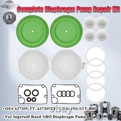 Kit de réparation de pompe 637309-TT pour pompe à diaphragme Ingersoll Rand ARO E20A-FSS-STT-B00