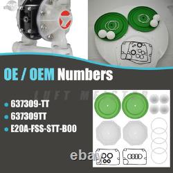 Kit de réparation de pompe à diaphragme 637309-TT compatible avec la pompe à diaphragme Ingersoll Rand ARO PD20