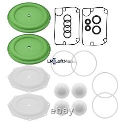 Kit de réparation de pompe à diaphragme 637309-TT compatible avec la pompe à diaphragme Ingersoll Rand ARO PD20