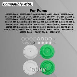 Kit de réparation de pompe à diaphragme pour ARO Ingersoll Rand, pompe 66610B-244-C 666101-444-C