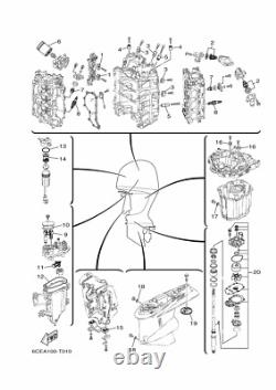 Kit de réparation de pompe à eau OEM Genuine Yamaha F225 F250 F300 hors-bord 6CE-W0078-02